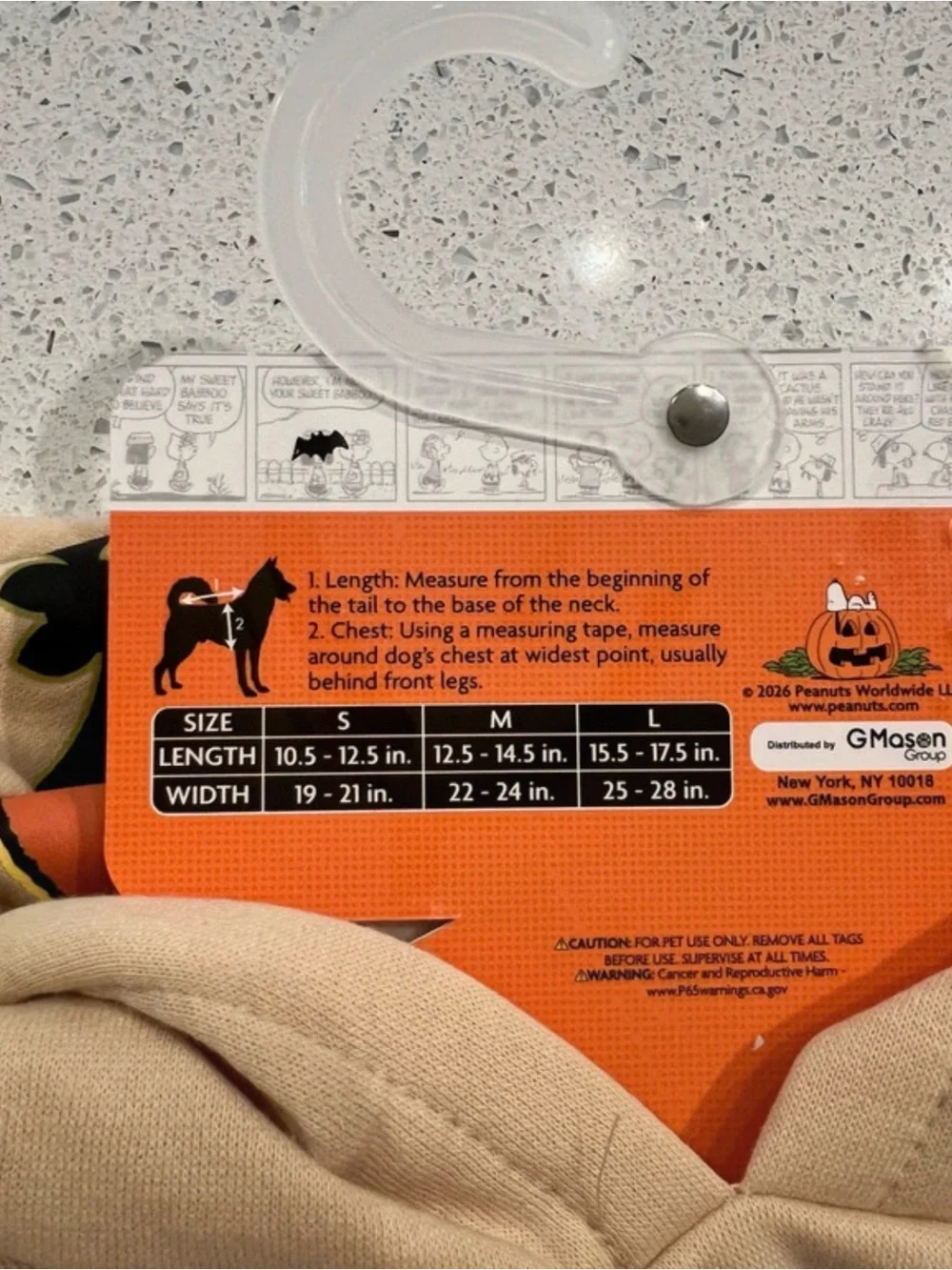 Peanuts Snoopy Pet hoodie Large